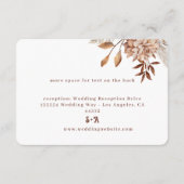Rustic Floral Wedding Enclosure Card – Earthy Eleg エンクロージャーカード (裏面)