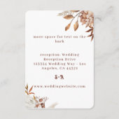 Rustic Floral Wedding Enclosure Card – Earthy Eleg エンクロージャーカード (裏面)