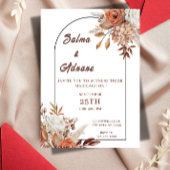 Rustic Floral Wedding Invitation – Earthy Elegance 招待状