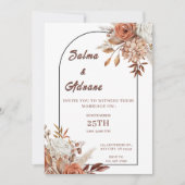 Rustic Floral Wedding Invitation – Earthy Elegance 招待状 (正面)