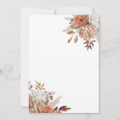 Rustic Floral Wedding Invitation – Earthy Elegance 招待状 (裏面)