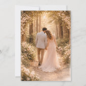 Rustic Floral Wedding Invitation, Elegant Boho Wed 招待状 (裏面)