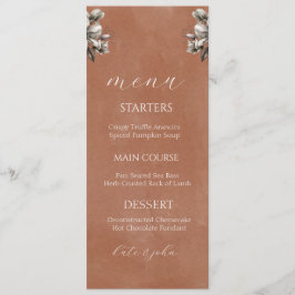 Rustic+Floral+Wedding+Menu+Card+-+Autumn+Terracott メニュー