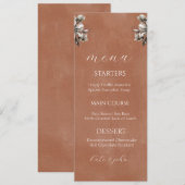 Rustic+Floral+Wedding+Menu+Card+-+Autumn+Terracott メニュー (正面/裏面)