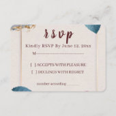 Rustic Floral Wedding RSVP Card (正面)