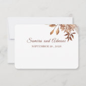 Rustic Floral Wedding RSVP Card – Earthy Elegance (裏面)