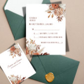 Rustic Floral Wedding RSVP Card – Earthy Elegance