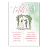 Rustic Floral Wedding Table Cards Seating Plan テーブルナンバー (正面)