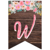 Rustic Floral Welcome Baby Bunting Banner バンティングフラッグ (第1の旗)