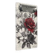 Rustic Flower and Calligraphy - Aged Brown Paper 3 ミニクリップボード (アングル)