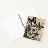 Rustic Flowers and Butterfly - Aged Paper (10) ノートブック (内部)