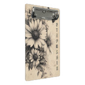 Rustic Flowers and Butterfly - Aged Paper (11) ミニクリップボード (アングル)