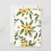 Rustic Flowers Mushrooms Autumn Baby Shower  サンキューカード (裏面)