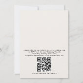 Rustic Foliage Farmhouse Budget QR Code Wedding 招待状 (裏面)