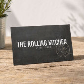 Rustic Food Truck Chalkboard 名刺