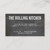 Rustic Food Truck Chalkboard 名刺 (裏面)