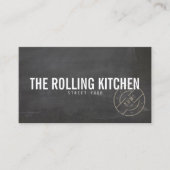 Rustic Food Truck Chalkboard 名刺 (正面)