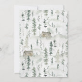 Rustic Forest | ベビーシャワービンゴカード 招待状 (裏面)
