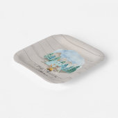 Rustic Forest Animals Deer Bear Boy Baby Shower ペーパープレート (傾斜あり)