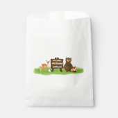 Rustic Forest Animals Kid's Birthday フェイバーバッグ (正面)