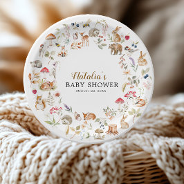 Rustic Forest Animals Woodland Baby Shower ペーパープレート