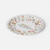 Rustic Forest Animals Woodland Baby Shower ペーパープレート (アングル)