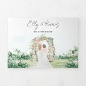 Rustic Forest Glamping Wedding Tri-Fold Invitation 三つ折り招待状 (カバー)
