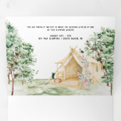 Rustic Forest Glamping Wedding Tri-Fold Invitation 三つ折り招待状 (内部最初)