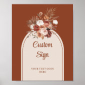 Rustic Forest Green Gold Leaves Wedding Custom  ポスター (正面)