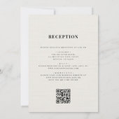 Rustic Forest Mountains QR Code Wedding  招待状 (裏面)