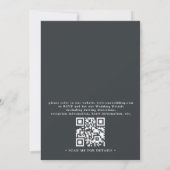 Rustic Forest Trees Pine Elegant QR Code Wedding 招待状 (裏面)
