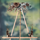 Rustic Forest Winter Wedding Welcome アクリルサイン (ニュートラル)