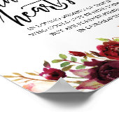 Rustic Forever In Our Hearts Memorial Sign ポスター (角)