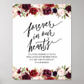 Rustic Forever In Our Hearts Memorial Sign ポスター (正面)