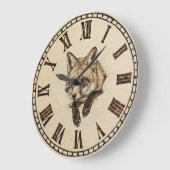 Rustic Fox Wall Clock ラージ壁時計 (傾斜)