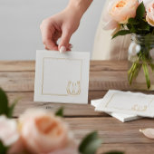 Rustic Frame Western Horseshoe Monogram Wedding 箔ナプキン