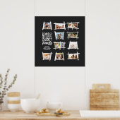 Rustic Frames White/Blk Love Is Family ID1015 ポスター (キッチン)