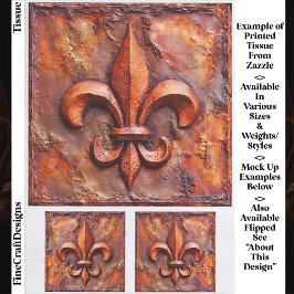 Rustic French Classic Fleur de Lis EH3R Decoupage 薄葉紙