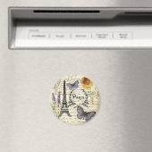 rustic french country scripts paris eiffel tower マグネット (インサイチュ (食洗機))