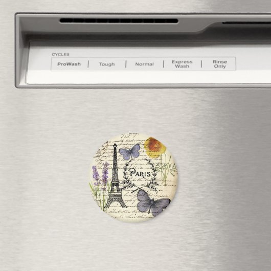 rustic french country scripts paris eiffel tower マグネット (インサイチュ (食洗機))