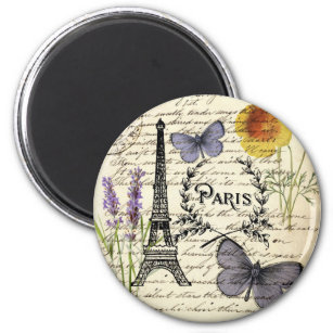 rustic french country scripts paris eiffel tower マグネット