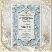 Rustic French Country Shabby Chic Floral Wedding   招待状