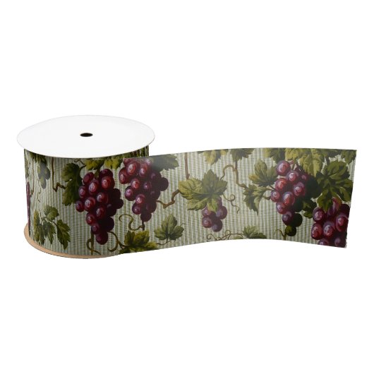 Rustic French Country Vineyard Grapevine Art サテンリボン (リール)