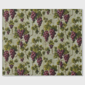 Rustic French Country Vineyard Grapevine Art ラッピングペーパー (フラット)