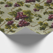 Rustic French Country Vineyard Grapevine Art ラッピングペーパー (角)