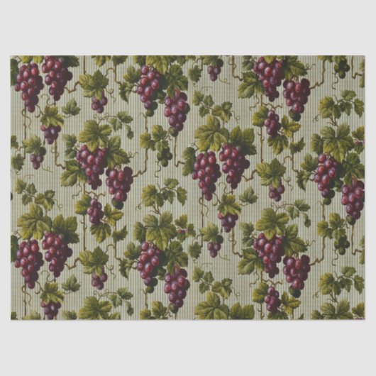 Rustic French Country Vineyard Grapevine Art 薄葉紙 (正面)