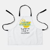 Rustic Fresh Lemonade Crew Yellow Lemon Japanes エプロン (正面)