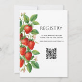 Rustic Fruit Strawberry Berry Sweet Baby Shower 招待状 (裏面)