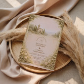 Rustic Garden Chapel Countryside Wedding 招待状