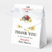 Rustic Garden Daisy Little Ladybug Baby Shower  フェイバーボックス (正面サイド)